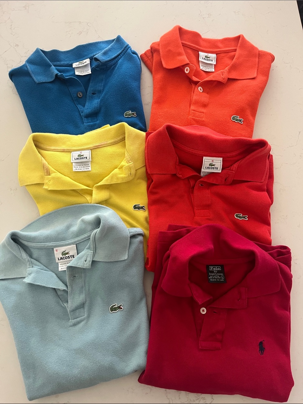 Designer button collar polo shirt lot